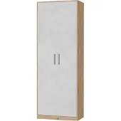 SMARTBett GmbH SMARTBett Schrank Kleiderschrank Aktenschrank 80 cm Wildeiche/Beton