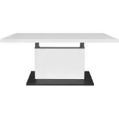 58 aufm Kessel Couchtisch Höhenverstellbar Else 4 120x49x70 Holzwerkstoff Ice White