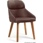 58 aufm Kessel Esszimmerstuhl (2er-Set) Dasya 52x82x63 Eiche geölt/Braun