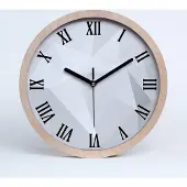 Tulup Holzuhr 20fi cm wanduhr - schwarze Spitzen - Abstraktion Hintergrund