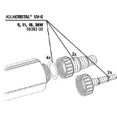 JBL Aquaristik und Terraristik JBL Ersatzteil PC UV-C Schlauchanschluss Set (4 Stück + Dichtung)