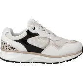 Joya Leichte Sneaker Tina III aus Leder und Textil mit Senso-Sohle in Weiß Gold
