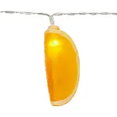 Cepewa LED 10er Lichterkette Orange Batteriebetrieb Obst