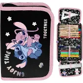 Paso Schulmäppchen mit Inhalt Stitch für Mädchen aufklappbar