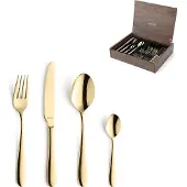 Amefa Oxford 1860ZUMDF3C40 Gold, 24-teiliges Besteckset in einer Holzbox