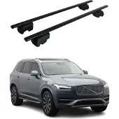 Omtec Dachträger Gepäckträger für Volvo XC90 2015-2023 Grundträger ABE Schwarz 2x