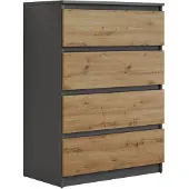 Lookway Moderne Kommode HANA M4 70, Artisan Eiche / Anthrazit