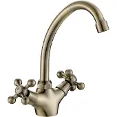 Kuchinox BADLAND Küchenarmatur Wasserhahn STILO Küchenmischer für Küche in Antik Messing