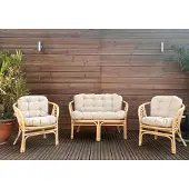 Mayaadi Home Gartenbankauflage Bankauflage Bankkissen Sitzkissen Sitzpolster Steve 6 tlg. Set Beige