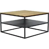 Natur24 Couchtisch KIM mit Ablage 70 x 70 x 40 cm