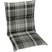 GO-DE Niederlehner-Auflage 100 cm x50 cm x 6 cm, grau-kariert