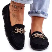 Butosklep Damen Wildleder Loafer Schwarz Sorento 36