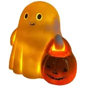 Welikera Nachtlicht,3D-Halloween-Geister-Nachtlicht aus Kunstharz, Halloween-Dekoration, lustige Geisterstatue Innenbereich, Schlafzimmer, Wohnzimmer