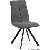 58 aufm Kessel Esszimmerstuhl (2er-Set) Davyd 47x92x60 Schwarz/Grau