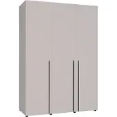 Ravio Kleiderschrank ARNI 150 cm Kaschmir 3-Türig Drehtürenschrank mit Kleiderstange Beige