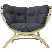 Amazonas Loungesessel Siena Uno Anthracite inkl. Sitzkissen 118,5 x 93,5 x 58cm für Haus und Garten