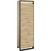Furniture24 Kleiderschrank Quant QG-01 Dielenschrank 60x200x40 cm Artisan Eiche Schrank Loft