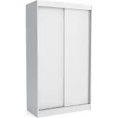 EURO-MEBLE Neuer Schiebetürenschränke, Kleiderschranke EMI 120 cm (WEISS)