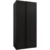 MEBLE KRYSPOL LUX 1 Kleiderschrank - 245,5x120x64cm - Schwarz, Schwarz, Schwarz
