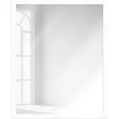 MendeFrames Spiegel Serie H960 weiß 30x90 cm Blockprofil 2 cm Leiste