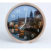 Tulup Holzuhr 20fi cm wanduhr - Altstadt Architektur