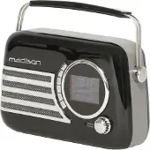 Madison Retro-Radio FREESOUND-VR40BK-DAB Bluetooth DAB FM schwarz