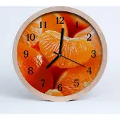 Tulup Holzuhr 20fi cm wanduhr - Mandarinen Obst