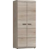 Masseno Drehtürenschrank LEGAME 80 cm Kleiderschrank Schlafzimmer Schrank 2-türig Sonoma Eiche