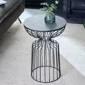 Invicta riess-ambiente Beistelltisch VARIATION 55cm schwarz Eisen Couchtisch rund