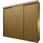 Masseno Schiebetürenschrank SOFIA 240 cm Kleiderschrank Schlafzimmer Schrank 3-türig Eiche Artisan