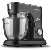 TurboTronic Küchenmaschine - KMT015 - 6,5L Rühr- & Knetmaschine, 1200W, Multifunktion, stufenlose Geschwindigkeit, Timer, Edelstahlschüssel Schwarz