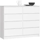Akord Furniture Factory OP0LK-1BIA005, Weiß, 8 Schublade(n), Matt, 16 mm, 51 cm, 400 mm