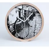 Tulup Holzuhr 25fi cm wanduhr - weiße Spitzen - urban Bikes