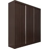 Masseno Schiebetürenschrank SOFIA 180 cm Kleiderschrank Schlafzimmer Schrank 3-türig Wengefarben