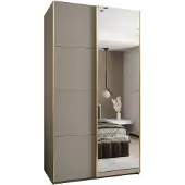 MEBLE KRYSPOL LUX 3 Schrank - 245,5x140x64cm - Kaschmir, Kaschmir, Gold