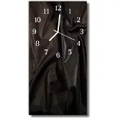 Tulup Glasuhr Wanduhr Küchenuhr Echt-Glas 30x60 Samt Schwarz