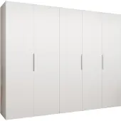 MEBLE KRYSPOL , Kleiderschrank, Schrank 250 cmx202x52, Weiß, Kaschmir