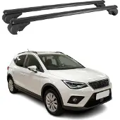 Omtec Dachträger für Seat Arona 2017-2025 Gepäckträger Grundträger Alu Schwarz 2x