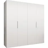 MEBLE KRYSPOL , Kleiderschrank, Schrank 200 cmx202x52, Weiß, Kaschmir