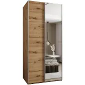 MEBLE KRYSPOL LUX 3 Schrank - 245,5x100x64cm - Artisan, Artisan, Silber