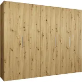 MEBLE KRYSPOL , Kleiderschrank, Schrank 250 cmx202x52, Artisan Eiche, Kaschmir