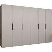MEBLE KRYSPOL , Kleiderschrank, Schrank 300 cmx202x52, Kaschmir, Schwarz