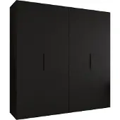 MEBLE KRYSPOL , Kleiderschrank, Schrank 200 cmx202x52, Schwarz, Schwarz