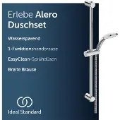 Ideal standard Alero Brausekombination mit Brausestange, wassersparend – Chrom