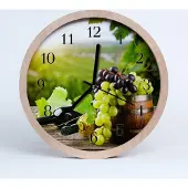 Tulup Holzuhr 20fi cm wanduhr - Weintrauben