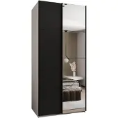 MEBLE KRYSPOL LUX 3 Schrank - 245,5x100x64cm - Weiß, Schwarz, Schwarz