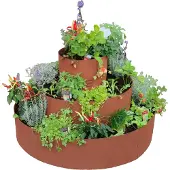 UNUS Kräuterschnecke Kräuterspirale Pflanzring 3 Ringe 40 cm, 80 cm, 120 cm