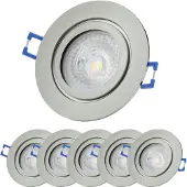 Sweet Led Einbaustrahler Bad dimmbar chrom spots Aluminium IP44 7W 6er