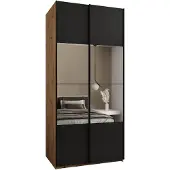 MEBLE KRYSPOL LUX 4 Schrank - 245,5x100x64cm - Artisan, Schwarz, Schwarz