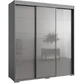 Mzm24 Schiebetürenschrank Como 3D 180 Grau (Lacobel)